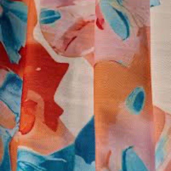 Anthropology Blurred Floral Asymmetrical Dress size small - Picture 4 of 5